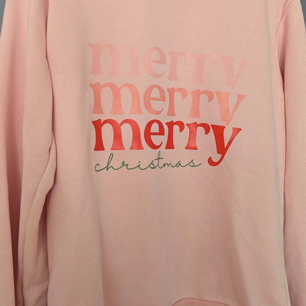 Girls Merry Merry Merry Christmas "sweatshirt"
